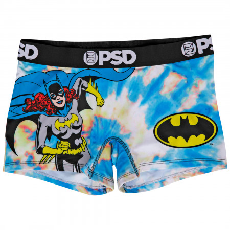 DC Batgirl Comic Pose Microfiber Tie Dye Boy Shorts Underwear
